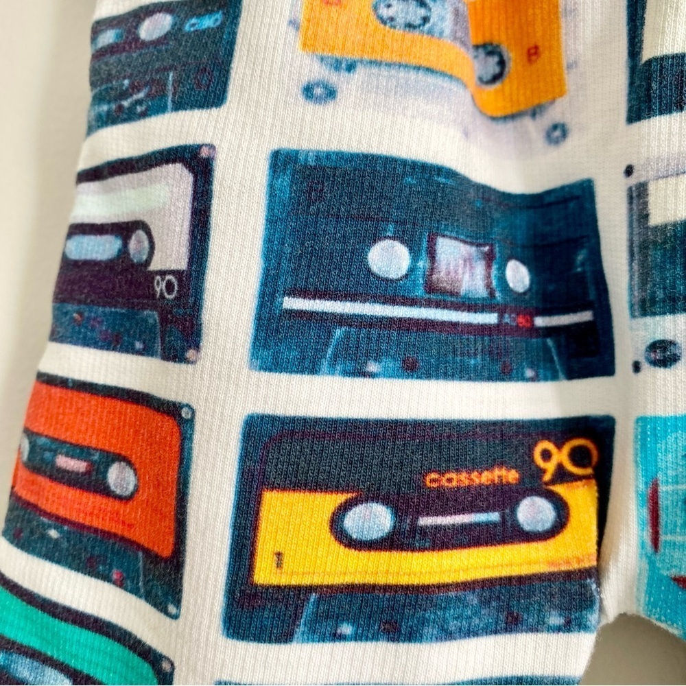 Retro Colorful Cassette Print Baby Pants - Picture 2 of 4